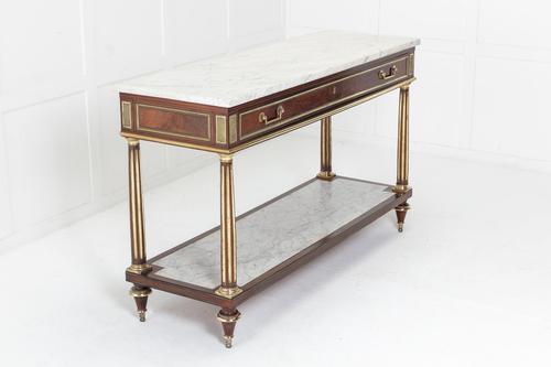 19th Century French Mahogany & Brass Dessert Console Table (1 of 1) 19th Century French Mahogany & Brass Dessert Console Table (1 of 1)