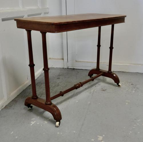 Elegant Victorian Arts & Crafts Birch and Mahogany Side Table (1 of 8)