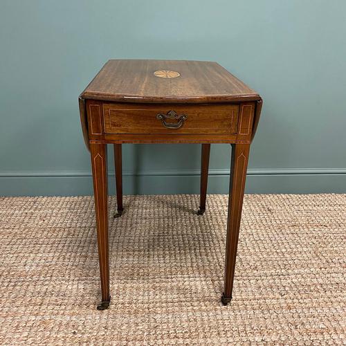 Victorian Mahogany Antique Drop Leaf Table (1 of 6)