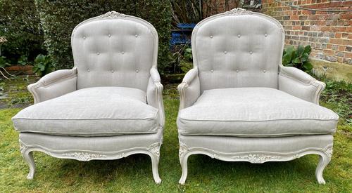 Pair of Very Large Bergere Armchairs (1 of 8) Pair of Very Large Bergere Armchairs (1 of 8)