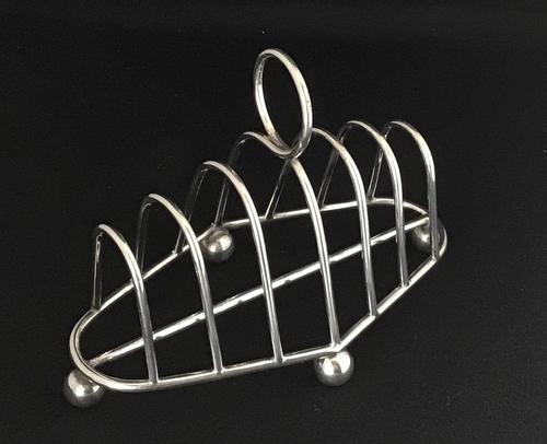 Hukin and Heath Silver Plated 7 Bar Toast/Letter Rack (1 of 4)