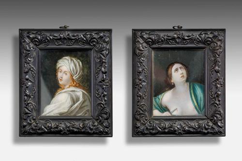 Pair of 19th Century Framed Miniature Paintings (1 of 2)