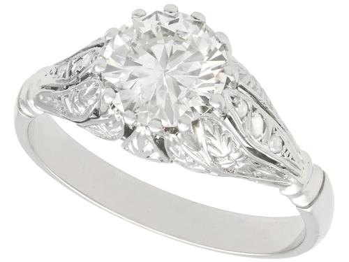 1.74ct Diamond & Platinum Solitaire Ring - French c.1930 (1 of 9) 1.74ct Diamond & Platinum Solitaire Ring - French c.1930 (1 of 9)