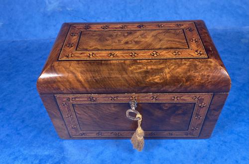 Victorian Tunbridge Ware Twin Section Tea Caddy (1 of 18)