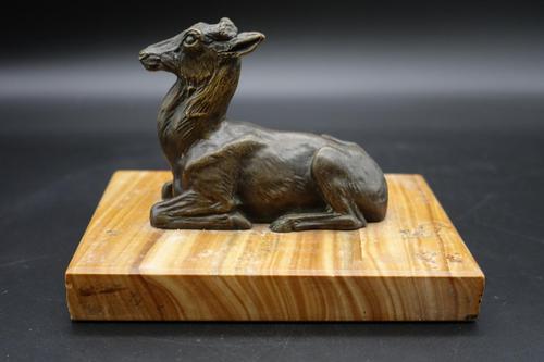 Well Modelled Early 20th Century Continental Bronze Model of a Recumbent Goat (1 of 5) Well Modelled Early 20th Century Continental Bronze Model of a Recumbent Goat (1 of 5)