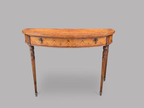 Lovely Attractive Demi Lune Console Table with Drawer (1 of 6) Lovely Attractive Demi Lune Console Table with Drawer (1 of 6)