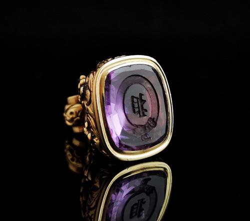 Antique Georgian gold seal fob, Amethyst (1 of 10) Antique Georgian gold seal fob, Amethyst (1 of 10)