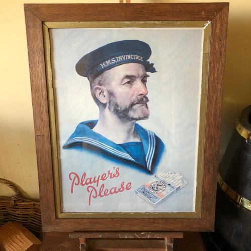 Tobacciana Players Advertising Print - Vintage "Players Please" Framed Print c.1960 (1 of 8) Tobacciana Players Advertising Print - Vintage "Players Please" Framed Print c.1960 (1 of 8)