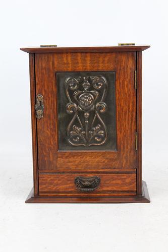 Small Edwardian Arts & Crafts Oak Cabinet (1 of 16)