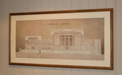 Architectural Library Print Framed (1 of 5) Architectural Library Print Framed (1 of 5)