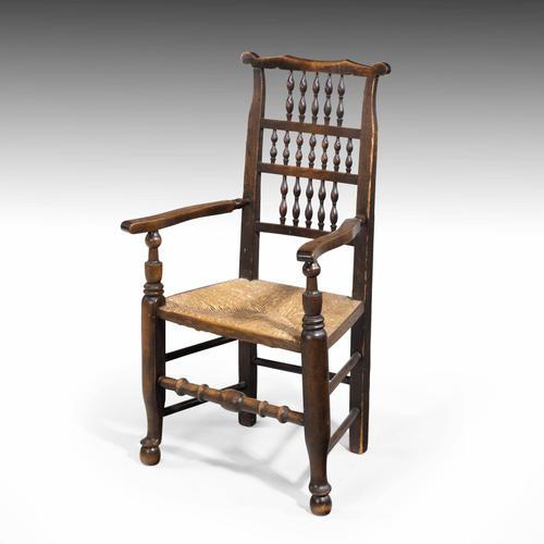 Attractive Mid 19th Century Elm Spindleback Armchair (1 of 5)