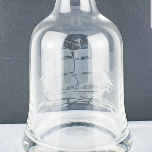 Clear Crystal Glass Decanter Depicting Caravelle (1 of 5)