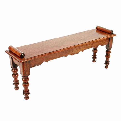 Victorian Mahogany Window Seat Bench (1 of 8)