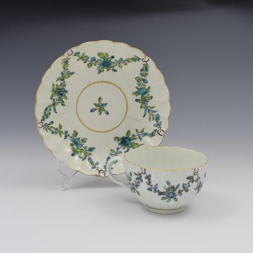First Period Worcester Porcelain Fluted Cup & Saucer c.1770 (1 of 10) First Period Worcester Porcelain Fluted Cup & Saucer c.1770 (1 of 10)