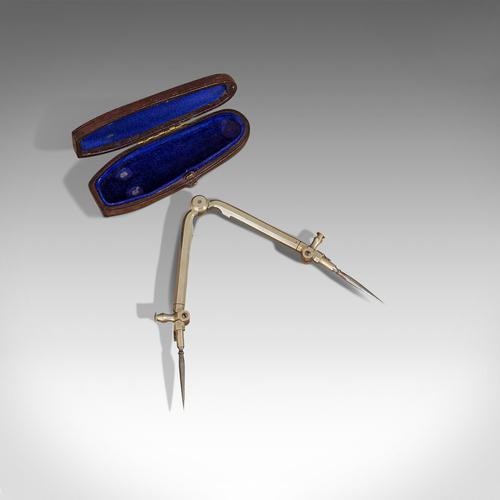 Antique Folding Pocket Compass, Pillar Divider, Drawing Instrument, Victorian (1 of 10) Antique Folding Pocket Compass, Pillar Divider, Drawing Instrument, Victorian (1 of 10)