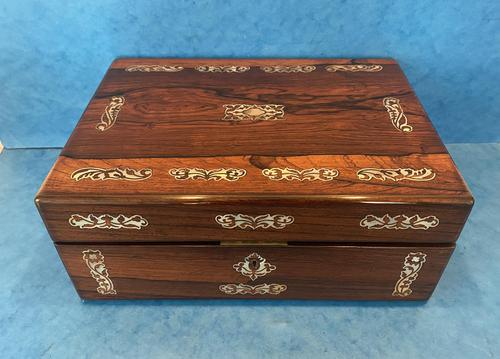 William IV Mother Pearl Inlaid Rosewood Box (1 of 12)