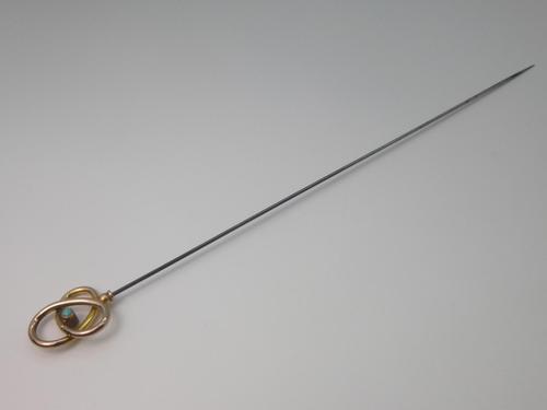 Murlle Bennett 9ct Gold & Turquoise Hat Pin (1 of 6) Murlle Bennett 9ct Gold & Turquoise Hat Pin (1 of 6)
