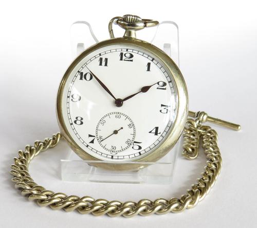 1930s Recta Pocket Watch & Chain (1 of 5)