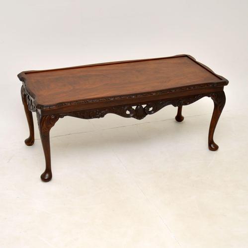 Antique Queen Anne Style Mahogany Coffee Table (1 of 8)