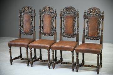 4 Carved Oak Dining Chairs (1 of 13) 4 Carved Oak Dining Chairs (1 of 13)