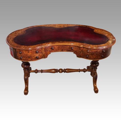 Victorian Inlaid Walnut Kidney Desk (1 of 14)