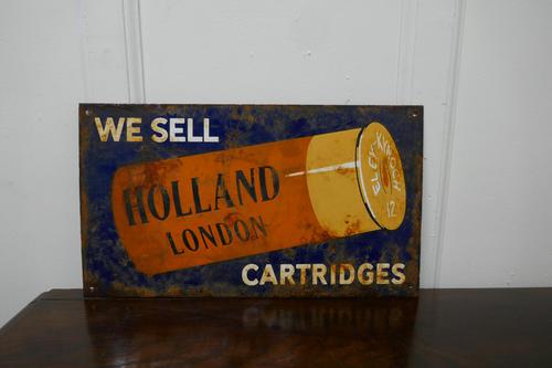 Rare Early Enamel Sign Advertising Eley-knoch Shot Gun Cartridges (1 of 4)