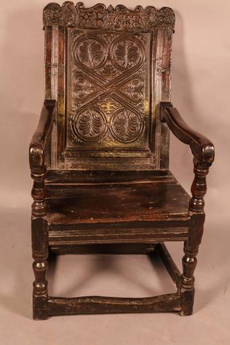 17th Century Armchair in Oak Dated 1688 (1 of 11) 17th Century Armchair in Oak Dated 1688 (1 of 11)