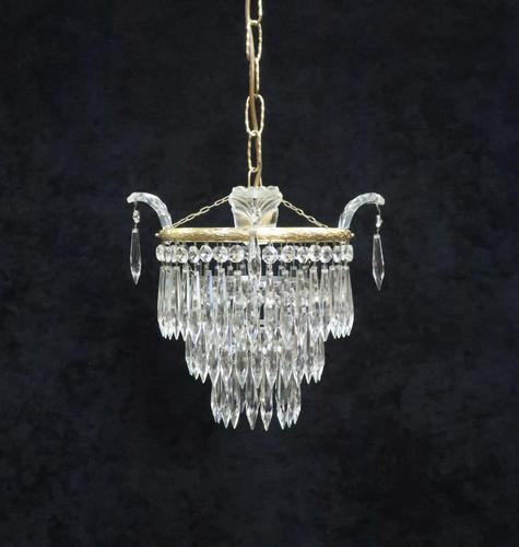 Italian Art Deco Three Tier Crystal Glass Chandelier (1 of 7) Italian Art Deco Three Tier Crystal Glass Chandelier (1 of 7)