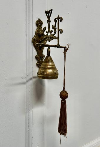 Brass Alpine Outdoor Bell with Hanging Bracket (1 of 4)