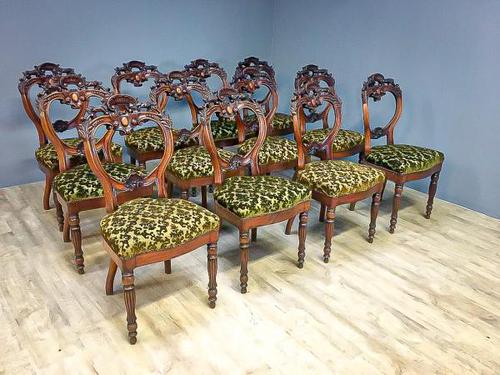 12 Walnut Irish Dining Chairs (1 of 7) 12 Walnut Irish Dining Chairs (1 of 7)