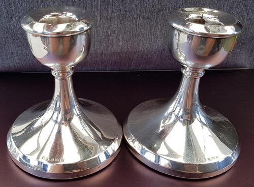 Sterling Silver Candlesticks - Pair (1 of 3)