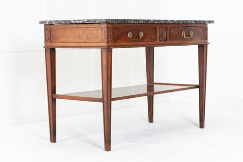 18th Century French Mahogany Serving Table with Marble Top (1 of 6) 18th Century French Mahogany Serving Table with Marble Top (1 of 6)