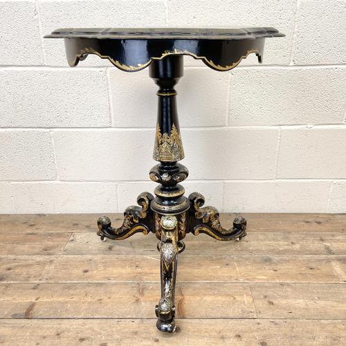 Antique Lacquered and Inlaid Chess Table (1 of 10) Antique Lacquered and Inlaid Chess Table (1 of 10)