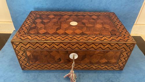 Victorian Inlaid Parquetry Rosewood Box (1 of 12)