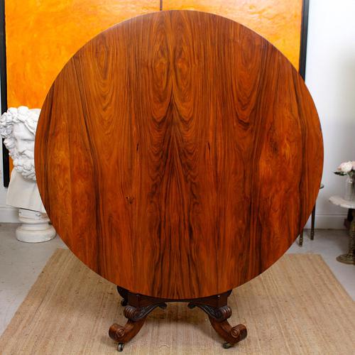 William IV Rosewood Breakfast Table Tilt Top Centre Dining Table (1 of 12)