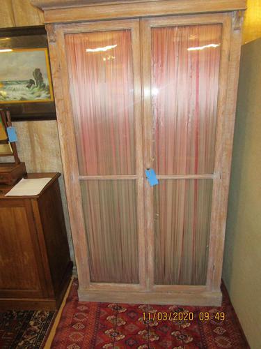 Victorian Limed Oak Glazed Bookcase (1 of 5)