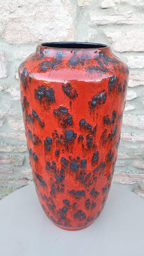 Vintage 1960s Fat Lava Floor Vase Europ Linie Scheurich Keramik WGP (1 of 3)