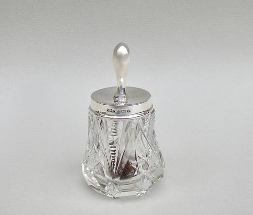 Elegant George V Silver Mounted Cut Glass Glue Pot by Henry Williamson - Birmingham 1913 (1 of 6)