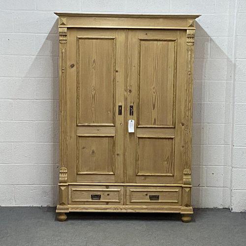 Antique Pine Wardrobe 'Dismantles' c.1900 (1 of 5)