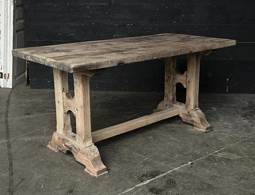 Smaller Sized French Rustic Bleached Oak Farmhouse Dining Table (1 of 20)