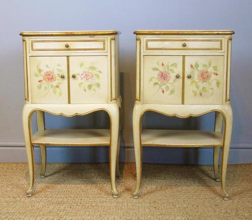 Pretty Pair of French Painted Bedside Cabinets (1 of 7) Pretty Pair of French Painted Bedside Cabinets (1 of 7)