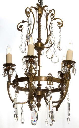 Antique Bronze French Figural 5 Light Chandelier (1 of 7) Antique Bronze French Figural 5 Light Chandelier (1 of 7)