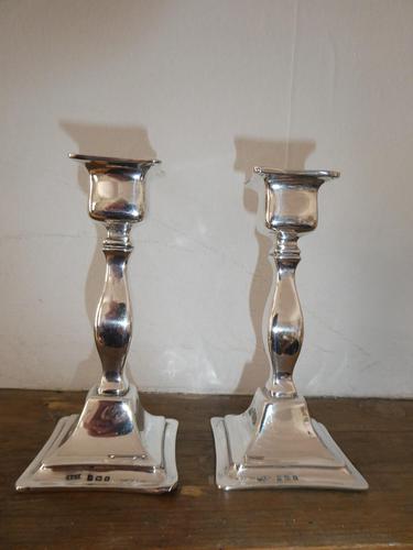 Pair of Silver Candlesticks 1918 (1 of 10) Pair of Silver Candlesticks 1918 (1 of 10)