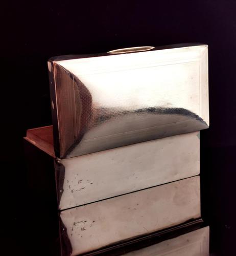Art Deco Sterling Silver Cigarette Box (1 of 13) Art Deco Sterling Silver Cigarette Box (1 of 13)
