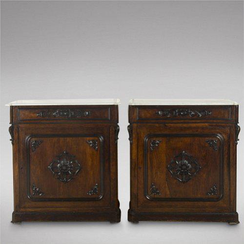 Pair of Spanish Rosewood Pier Cabinets (1 of 4)