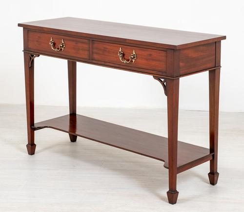 2 Drawer Mahogany Hall / Console Table (1 of 6)