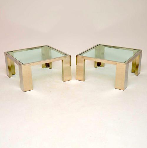 1970’s Pair of Chrome & Glass Side / Coffee Tables (1 of 10) 1970’s Pair of Chrome & Glass Side / Coffee Tables (1 of 10)
