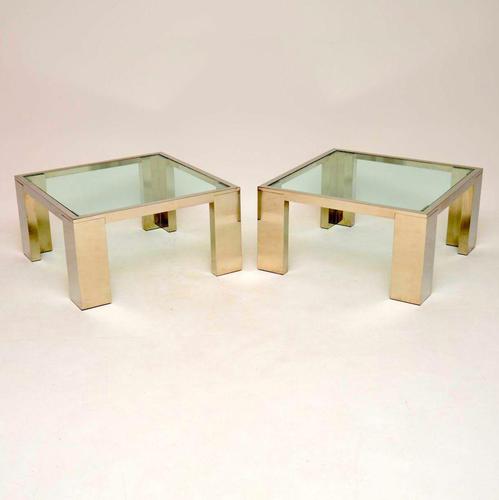 1970’s Pair of Chrome & Glass Side / Coffee Tables (1 of 10)