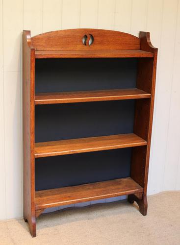 Solid Oak Open Bookcase c.1910 (1 of 5)