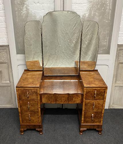 Stylish Art Deco Burr Walnut Dressing Table (1 of 20)